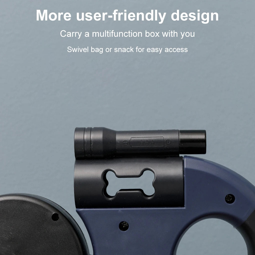 Innovative Dual Retractable Dog Leash with LED Lights